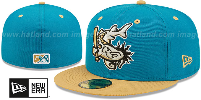 Whitecaps 'THEME NIGHT' Teal-Tan Fitted Hat by New Era