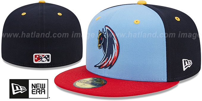 Wind Surge 'MILB MARVEL DEFENDERS' Sky-Navy-Red Fitted Hat by New Era