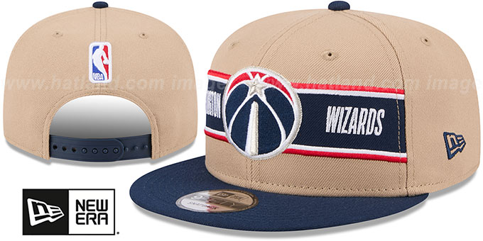 Wizards '2024 NBA DRAFT SNAPBACK' Camel-Navy Hat by New Era