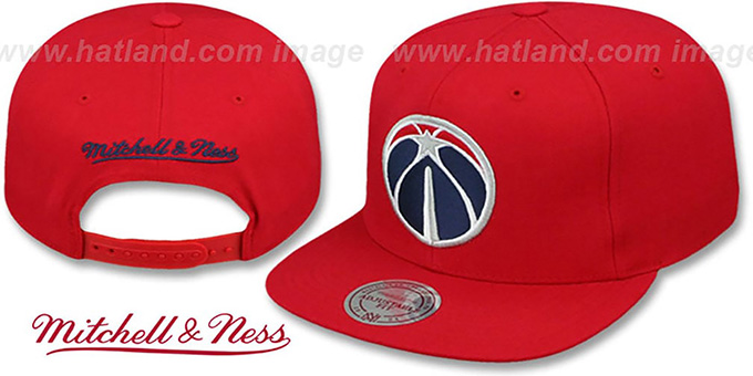 Wizards 'BASIC-LOGO SNAPBACK' Red Hat by Mitchell and Ness