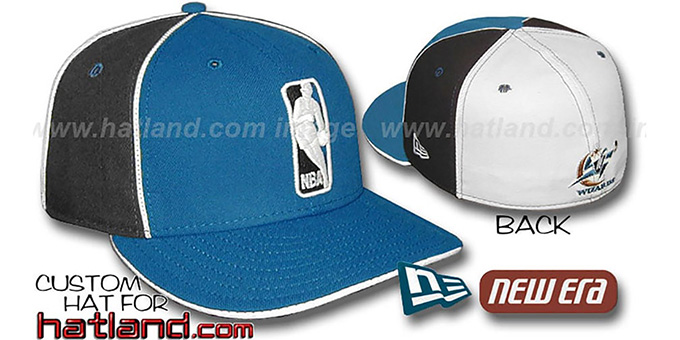 Wizards 'LOGOMAN-2' Blue-Black-White Fitted Hat by New Era