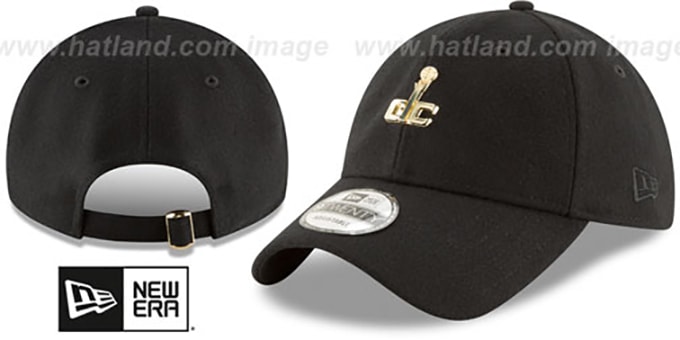 Wizards 'MINI GOLD METAL-BADGE STRAPBACK' Black Hat by New Era