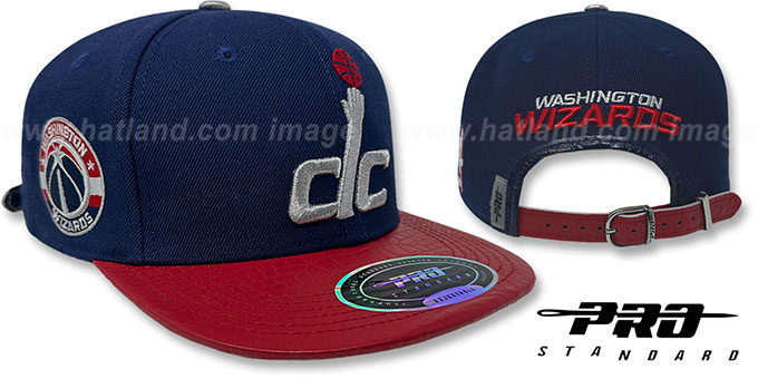 Wizards 'TEAM-ALTERNATE STRAPBACK' Navy-Red Hat by Pro Standard