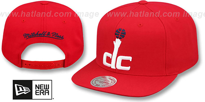 Wizards 'XL-LOGO SNAPBACK' Red Hat by Mitchell and Ness