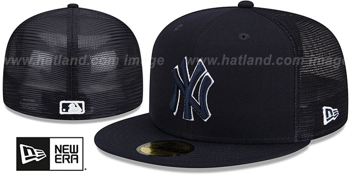 Yankees 'BATTING PRACTICE TRUCKER' Navy Fitted Hat by New Era