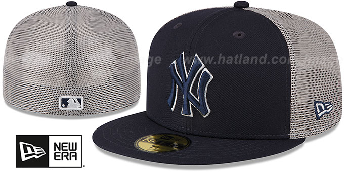 Yankees 2T 'BATTING PRACTICE TRUCKER' Navy-Grey Fitted Hat by New Era