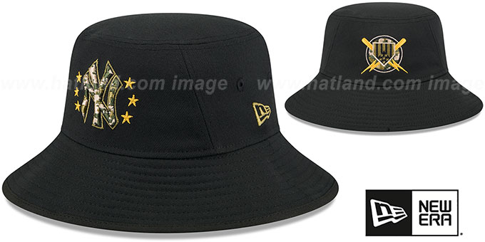 Yankees 2024 ARMED FORCES 'STARS N STRIPES BUCKET Hat by New Era