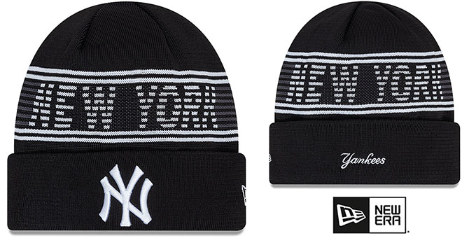 Yankees '24-25 SPORT-KNIT' Black-White Beanie Hat by New Era