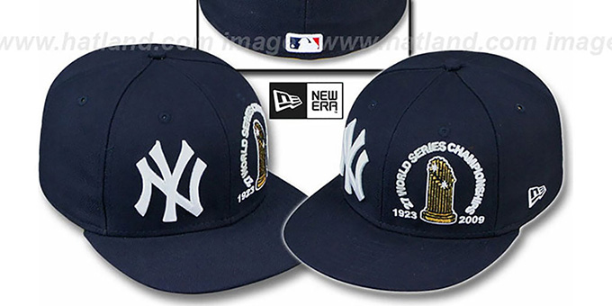 Yankees '27 CHAMPIONSHIPS TROPHY' Navy Fitted Hat by New Era