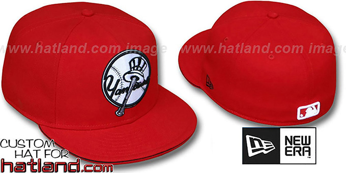 New York Yankees ALTERNATE BIG-ONE Red-Black Fitted Hat