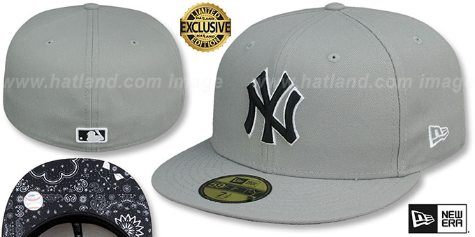 Yankees 'BLACKDANA BOTTOM' Grey Fitted Hat by New Era