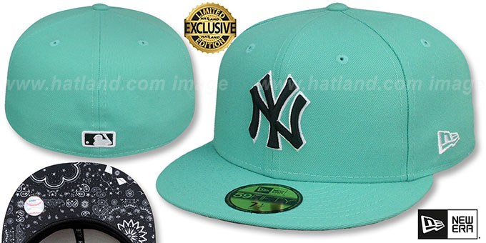 Yankees 'BLACKDANA BOTTOM' Mint Fitted Hat by New Era