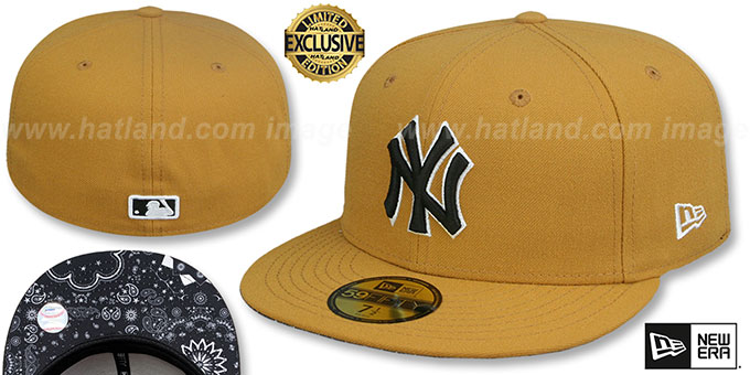 Yankees 'BLACKDANA BOTTOM' Panama Tan Fitted Hat by New Era