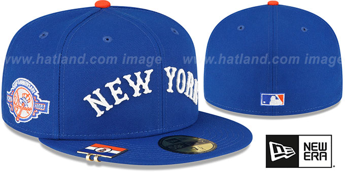 Yankees 'CITY FLAG VISOR CLIP SIDE-PATCH' Royal Hat by New Era