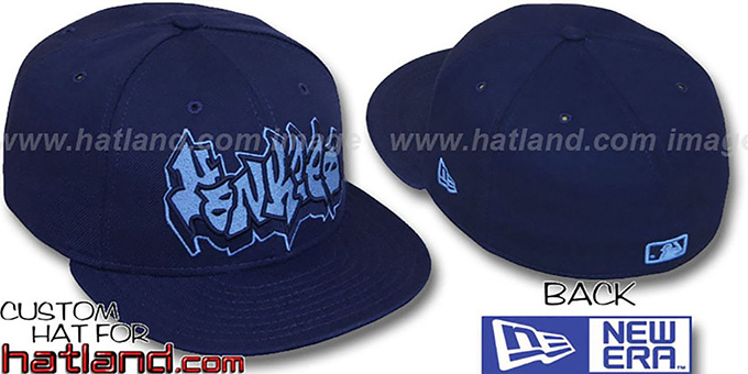 Yankees 'GRAFFITI' Navy-Columbia Fitted Hat by New Era