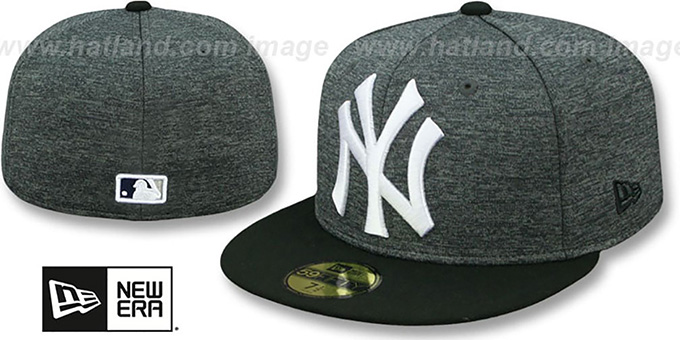 Yankees 'HEATHER-HUGE' Grey-Black Fitted Hat by New Era