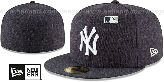 Yankees 'HEATHERED-PIN' Navy Fitted Hat by New Era