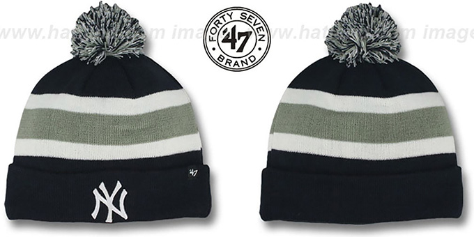 Yankees 'MLB BREAKAWAY' Navy Knit Beanie Hat by 47 Brand