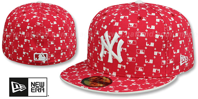 Yankees 'MLB FLOCKING' Red Fitted Hat by New Era