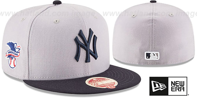 Yankees 'MLB WOOL-STANDARD' Grey-Navy Fitted Hat by New Era