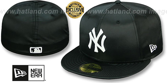 Yankees 'SATIN BASIC' Black Fitted Hat by New Era