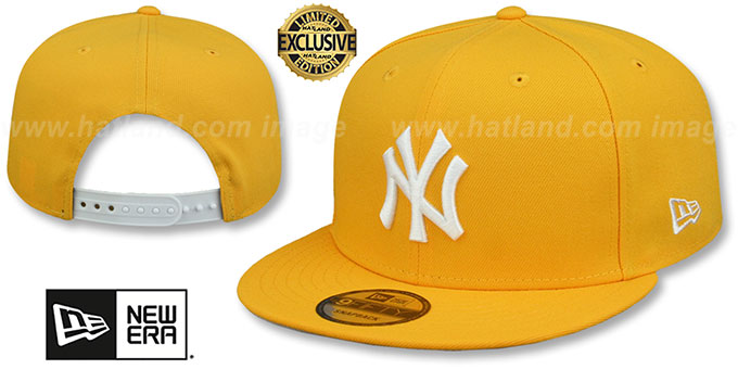 Yankees 'TEAM-BASIC SNAPBACK' Gold-White Hat by New Era