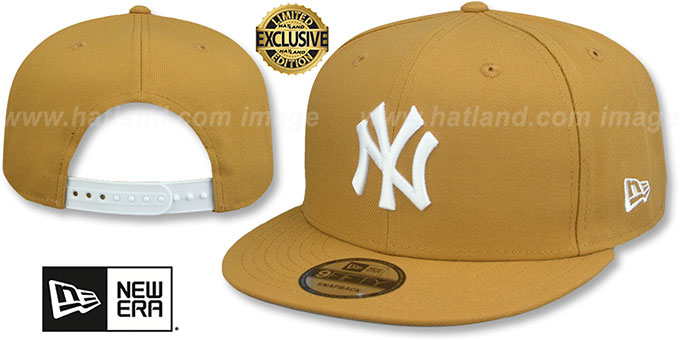 Yankees 'TEAM-BASIC SNAPBACK' Tan-White Hat by New Era