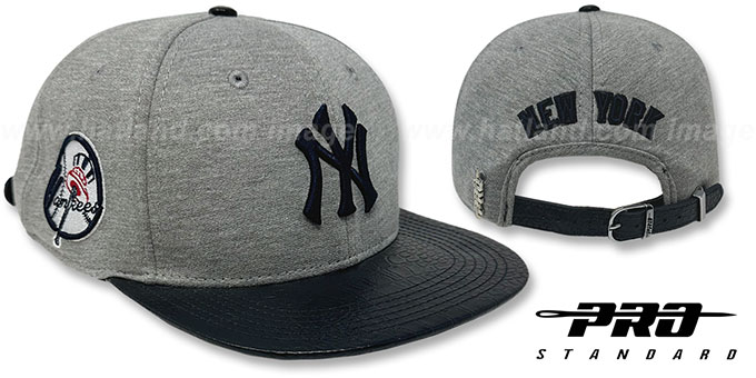 Yankees 'TEAM-BASIC STRAPBACK' Grey-Navy Hat by Pro Standard