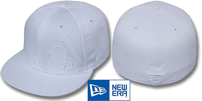 Yankees 'WHITEOUT MLB SILHOUETTE' Fitted Hat by New Era