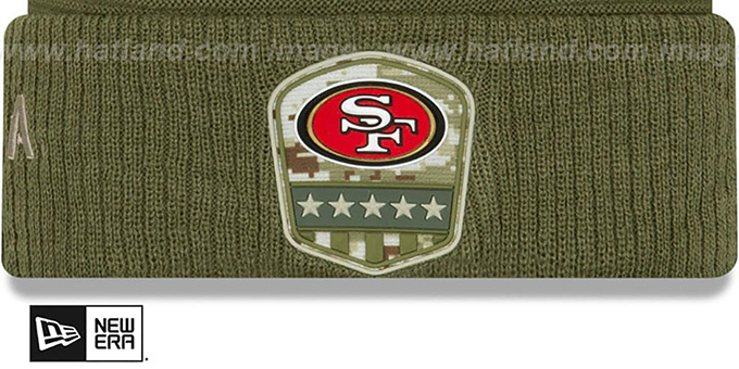 49ers salute to service beanie