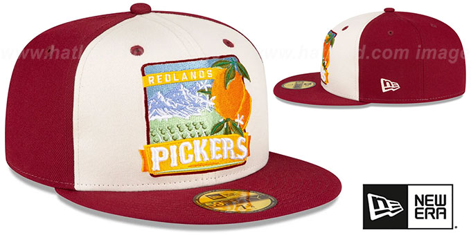 Inland Empire 66ers THEME NIGHT White-Burgundy Fitted Hat