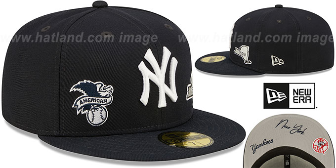 New York Yankees TRIPLE THREAT IDENTITY Navy Fitted Hat