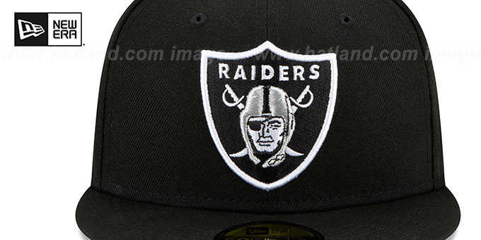 Las Vegas Raiders 2001 PRO BOWL SIDE-PATCH Black Fitted Hat