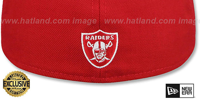 Las Vegas Raiders NFL TEAM-SCRIPT Red Fitted Hat by New Era