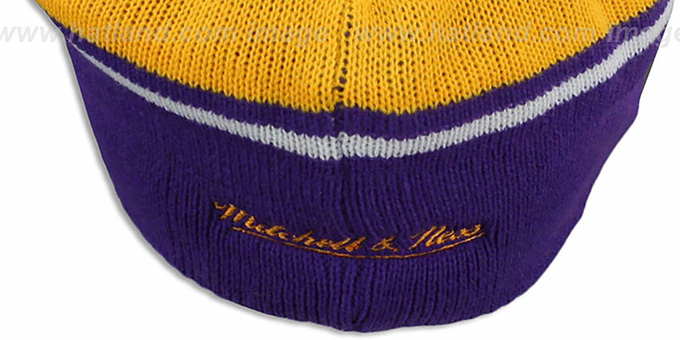 Los Angeles Lakers RERUN KNIT BEANIE by Mitchell and Ness