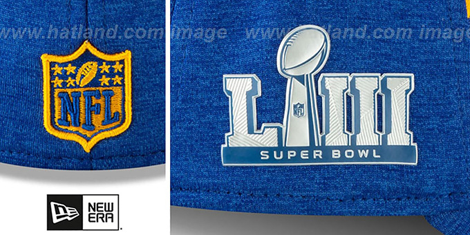 Los Angeles Rams NFL SUPER BOWL LIII ONFIELD FLEX Royal Hat