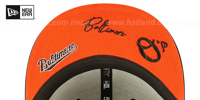 Baltimore Orioles TRIPLE THREAT IDENTITY Black Fitted Hat