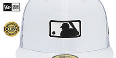 MLB Umpire BATTING PRACTICE TRUCKER White Fitted Hat by New Era - 2nd View