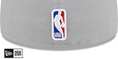 Nets 2023 ALTERNATE NBA DRAFT Grey-Black Fitted Hat by New Era - 4th View