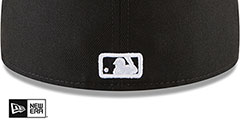 Braves TEAM-BASIC Black-White Fitted Hat by New Era - 4th View