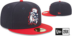 Drillers THEME NIGHT Navy-Red Fitted Hat by New Era - 2nd View