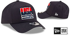 USA Basketball A-FRAME SNAPBACK Navy Hat by New Era - 2nd View