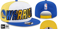 Warriors COLOR BLOCK BACK HALF SNAPBACK Hat by New Era