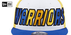 Warriors COLOR BLOCK BACK HALF SNAPBACK Hat by New Era - 3rd View