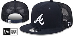 Braves TEAM-BASIC TRUCKER SNAPBACK Navy Hat by New Era