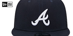 Braves TEAM-BASIC TRUCKER SNAPBACK Navy Hat by New Era - 3rd View