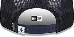 Braves TEAM-BASIC TRUCKER SNAPBACK Navy Hat by New Era - 4th View