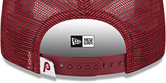 Phillies COOP TEAM-BASIC TRUCKER SNAPBACK Burgundy Hat by New Era - 4th View