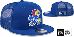 Kansas TEAM-BASIC TRUCKER SNAPBACK Royal Hat by New Era - 2nd View