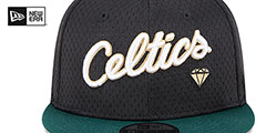 Celtics MESH-CROWN SNAPBACK Black-Green Hat by New Era - 3rd View